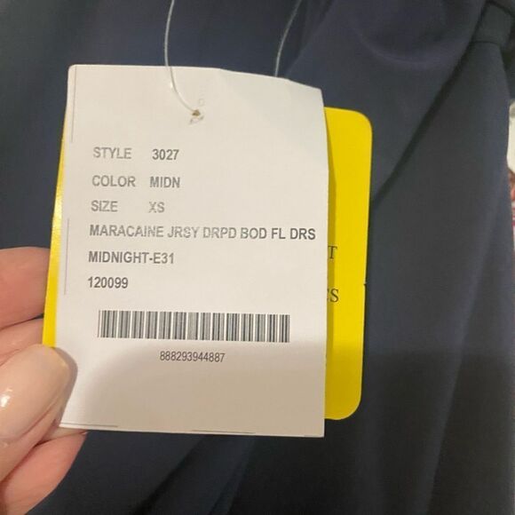 Dessy Collection Vivian Diamond Midnight Gown/ Maxi Sz XS - Picture 9 of 11